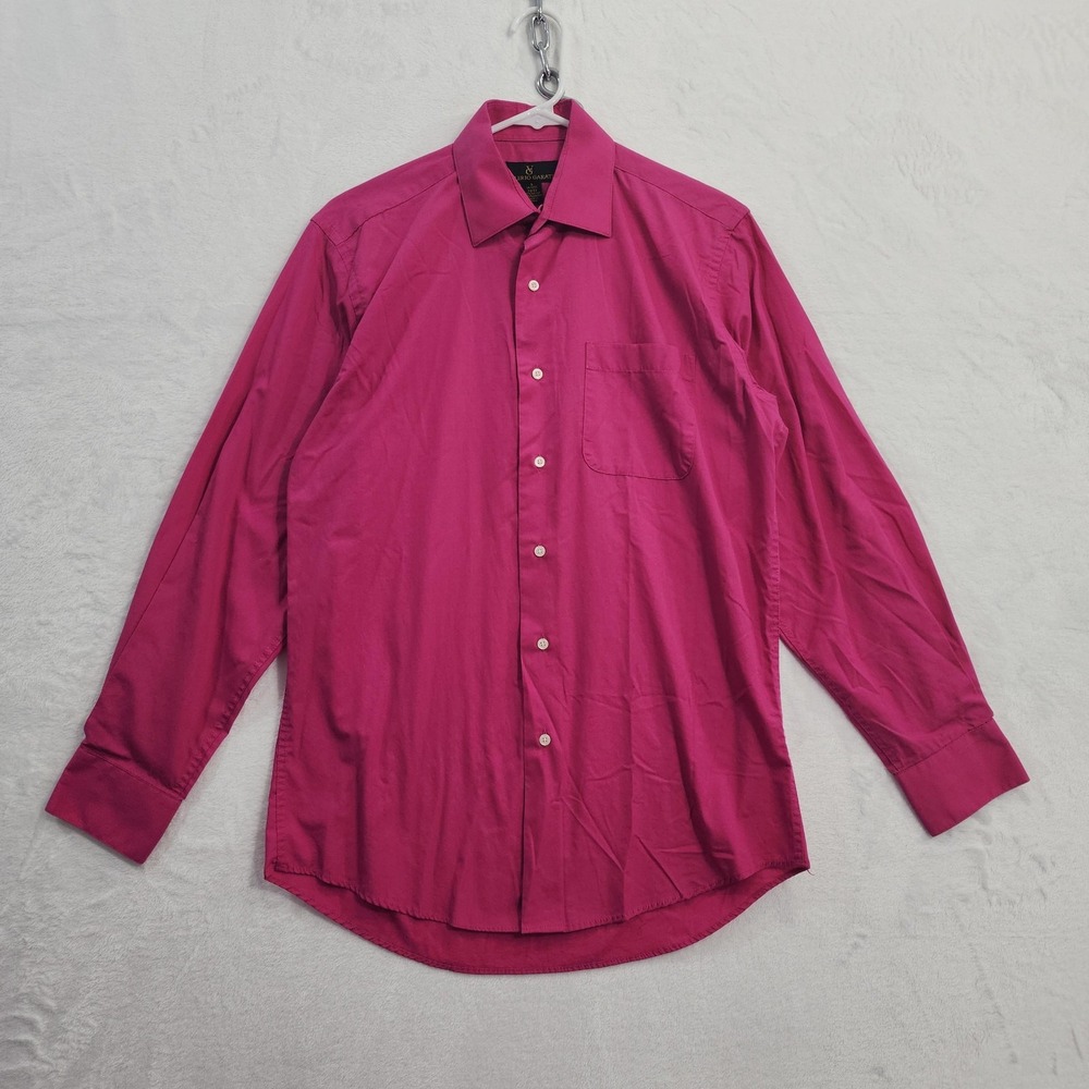 Valerio Garati Shirt Mens S Pink Button Front Long Sleeve‎ Dress Office Preppy